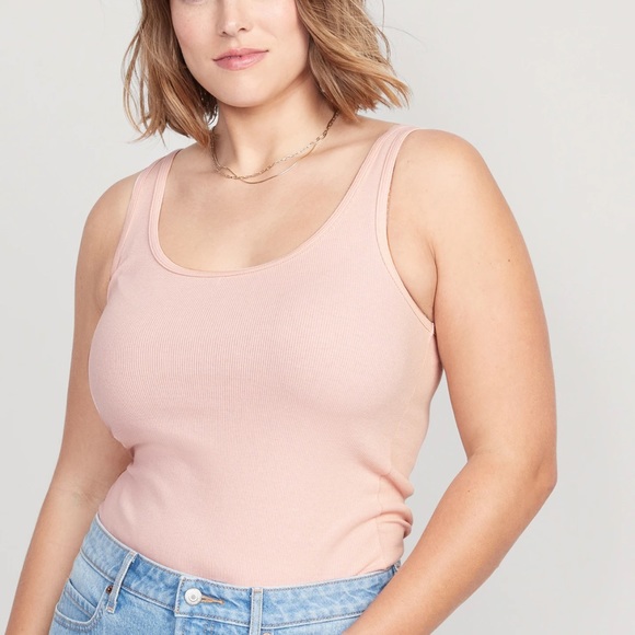 NWT OLD NAVY First-Layer Rib-Knit Tank Top Color: Pink Bamboo - Picture 5 of 7